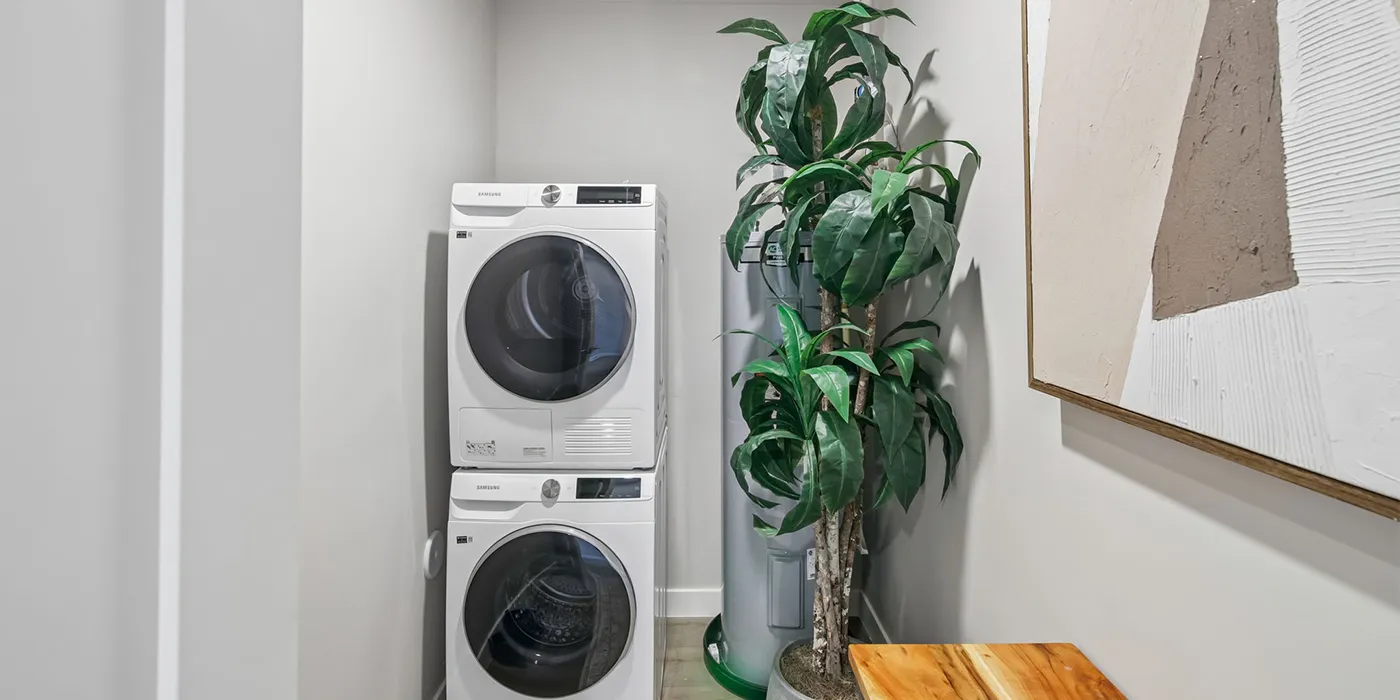 In-home washer and dryer at The Astrie for convenient everyday living